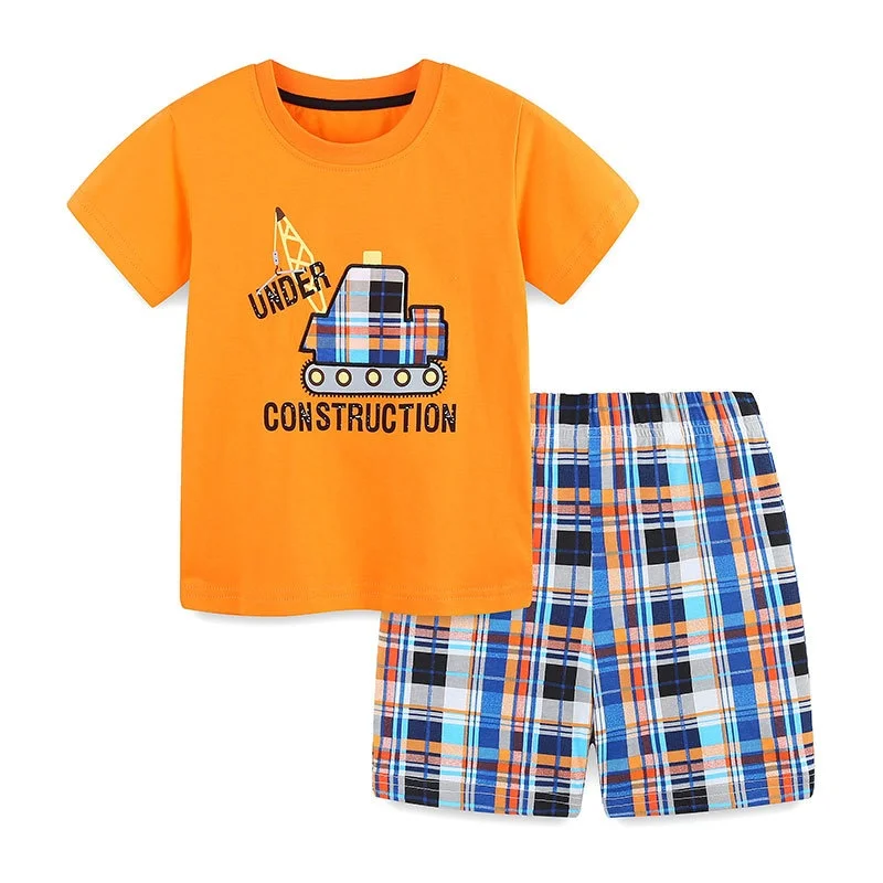 Boys Sports Set for Kids Ocean Shirt + Shorts Pajamas Girls Excavator Tshirt Baby Boy Teen Clothes Fashion Summer The Pajam Top
Boys Sports Set for Kids Ocean Shirt + Shorts Pajamas Girls Excavator Tshirt Baby Boy Teen Clothes Fashion Summer The Pajam Top
