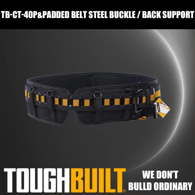 ToughBuilt TB-CT-40P Padded Belt Steel Buckle / Back Support Tool Accessories Quick-Hang Construction Safety Belt
ToughBuilt TB-CT-40P Padded Belt Steel Buckle / Back Support Tool Accessories Quick-Hang Construction Safety Belt