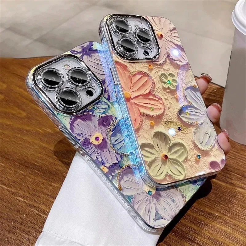 Luxury Fashion Flowers Glitter Laser Phone Case For iPhone 11 13 12 14 15 Pro Max Plus Diamond Shockproof Lens protection Cover
Luxury Fashion Flowers Glitter Laser Phone Case For iPhone 11 13 12 14 15 Pro Max Plus Diamond Shockproof Lens protection Cover