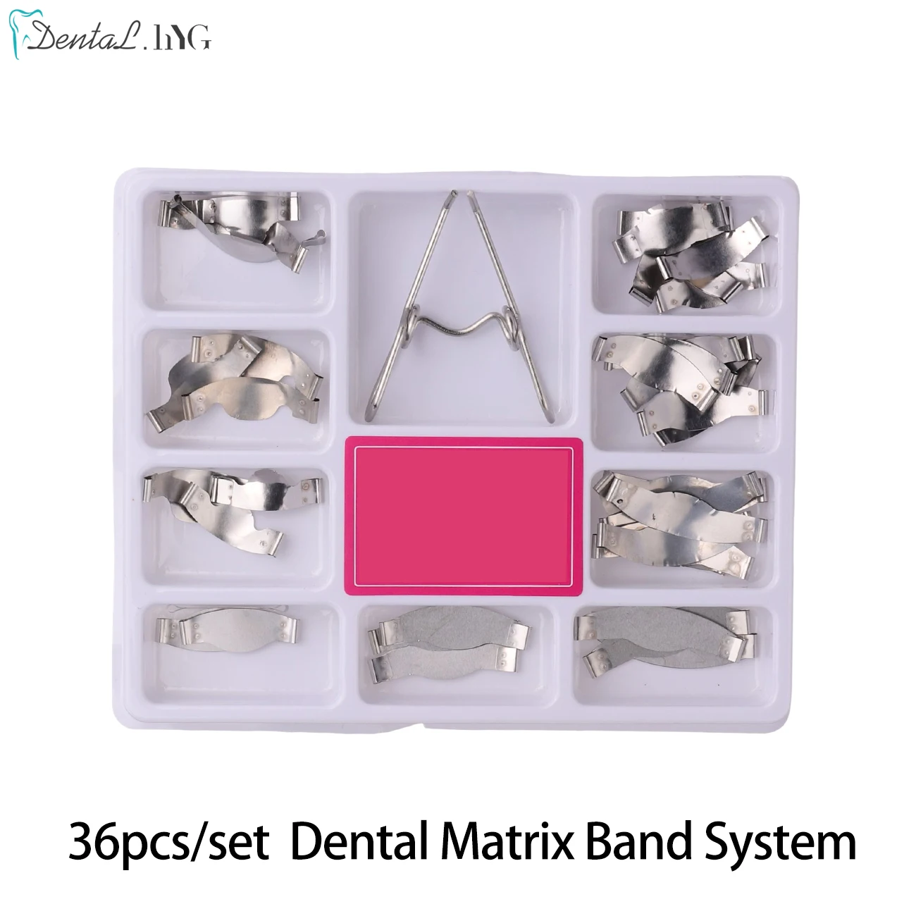 1set Dental Saddle Contoured Metal Matrices Matrix Universal Kit With Spring Clipse
1set Dental Saddle Contoured Metal Matrices Matrix Universal Kit With Spring Clipse