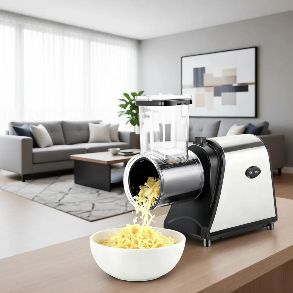 5-in-1 Vegetable Slicer & Salad Maker with Stainless Steel Blades, 250W Electric Cheese Shredder
5-in-1 Vegetable Slicer & Salad Maker with Stainless Steel Blades, 250W Electric Cheese Shredder