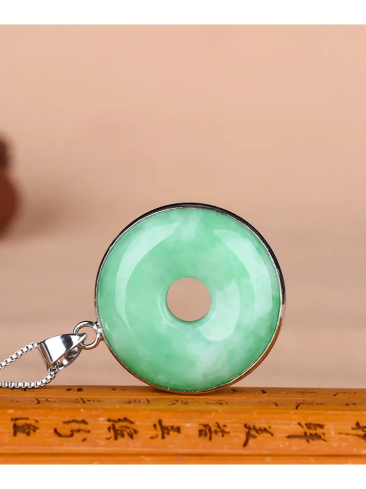 Genuine Green Jade Pendant With 925 Sterling Silver Add Chain Jade Jewelry Necklace Lucky Accessories Unisex
Genuine Green Jade Pendant With 925 Sterling Silver Add Chain Jade Jewelry Necklace Lucky Accessories Unisex