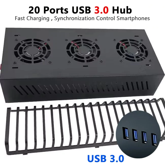 20 Ports Box Phone Farm USB 3.0 Hub Android Control Box Batch Synchronization smartphones Unified Management Box
20 Ports Box Phone Farm USB 3.0 Hub Android Control Box Batch Synchronization smartphones Unified Management Box