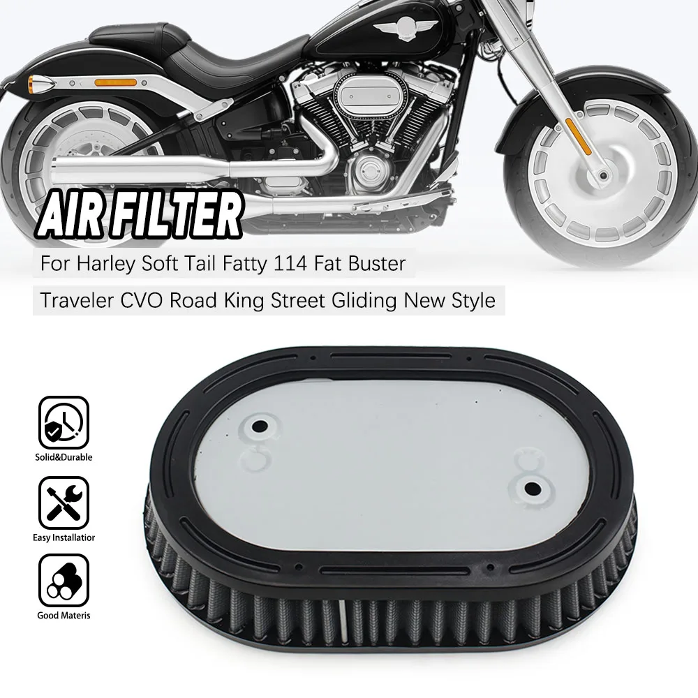 Motorcycle High Flow Air Filter Intake Cleaner Element Fit for Harley Electra Road Street Glide Road King CVO 29400267
Motorcycle High Flow Air Filter Intake Cleaner Element Fit for Harley Electra Road Street Glide Road King CVO 29400267