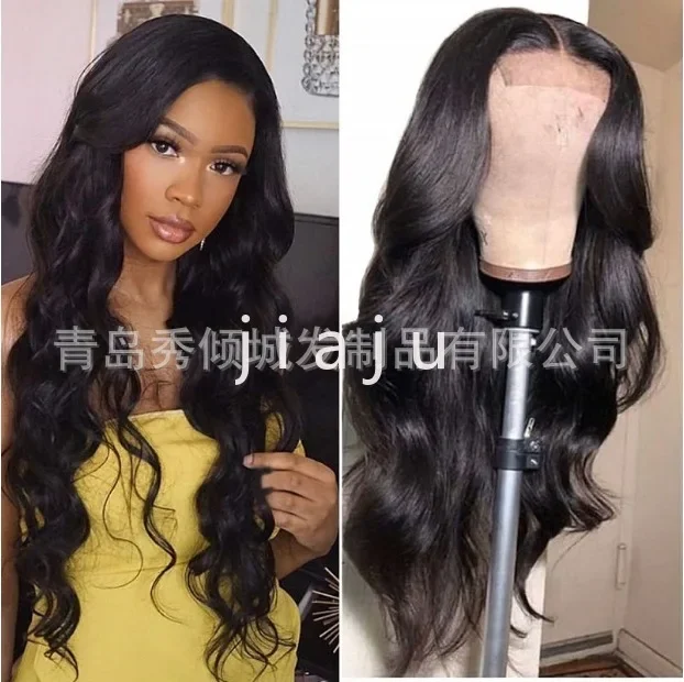 European beautiful woman wig black big wave long curly hair front lace medium chemical fiber hair cover
European beautiful woman wig black big wave long curly hair front lace medium chemical fiber hair cover