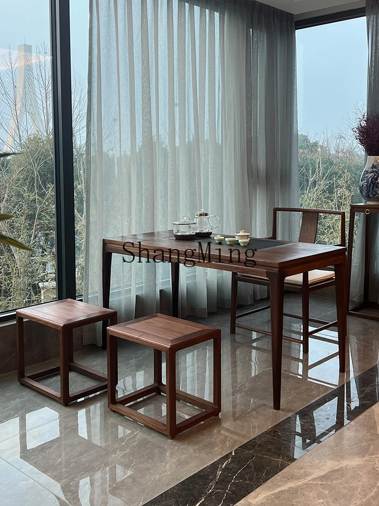 SM Delicate Premium New Chinese Balcony Tea Table and Chair Combination Black Walnut Tea Table Kettle Embedded Small Tea Table
SM Delicate Premium New Chinese Balcony Tea Table and Chair Combination Black Walnut Tea Table Kettle Embedded Small Tea Table