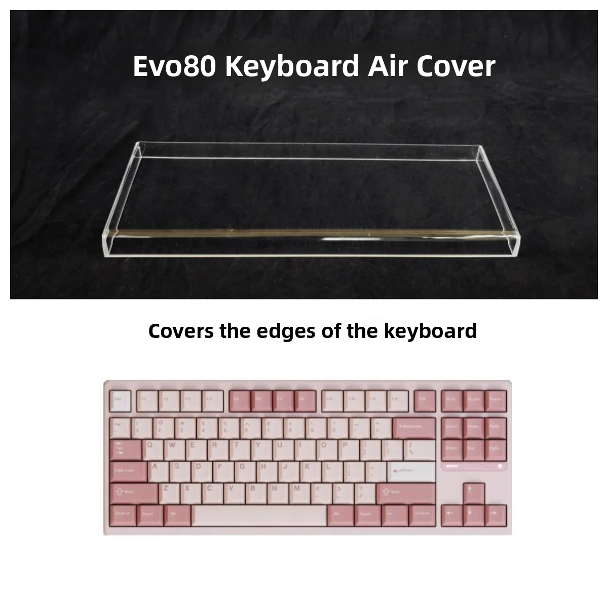 Transparent Acrylic Dust Cover for EVO80 Keyboard 87 Key Arrangement Keyboard Cap Cover Digital Accessories Notebook Keyboard...