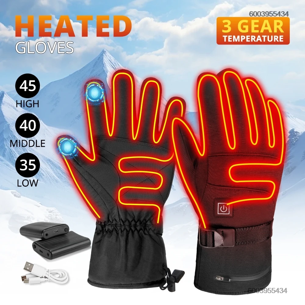 Winter Heated Gloves 8500mah Moto Heating Gloves Outdoor Windproof Motorbike Electric Heating Skiing Gloves Men
Winter Heated Gloves 8500mah Moto Heating Gloves Outdoor Windproof Motorbike Electric Heating Skiing Gloves Men