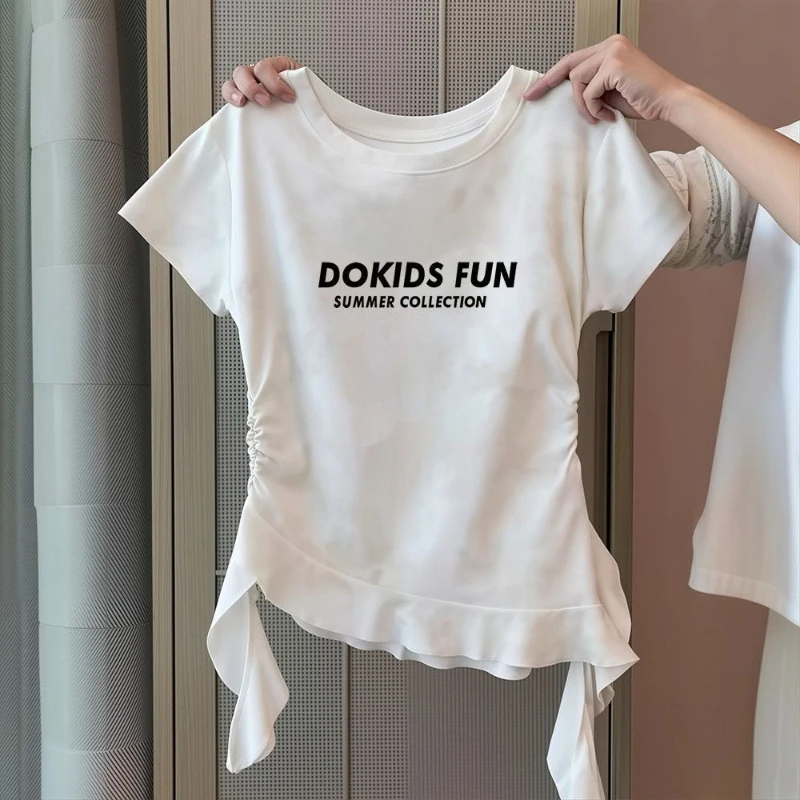 Girls Fitted Waist Short Sleeve T-Shirt Slimming Cute Cartoon Print Breathable Soft Cotton Casual Loose Top for Kids Trendy Wear
Girls Fitted Waist Short Sleeve T-Shirt Slimming Cute Cartoon Print Breathable Soft Cotton Casual Loose Top for Kids Trendy Wear