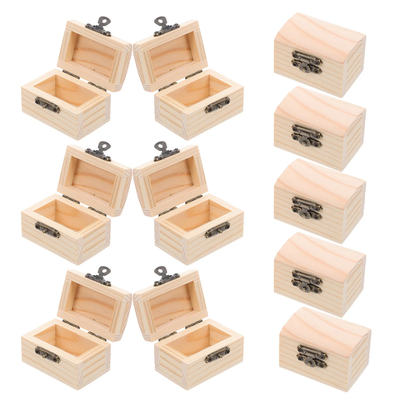 12PCS Mini Wooden Antique Treasure Chest Pine Wood Wooden Box With Hinged Lids Jewelry Home Storage Box Gift Boxes Miniature
12PCS Mini Wooden Antique Treasure Chest Pine Wood Wooden Box With Hinged Lids Jewelry Home Storage Box Gift Boxes Miniature