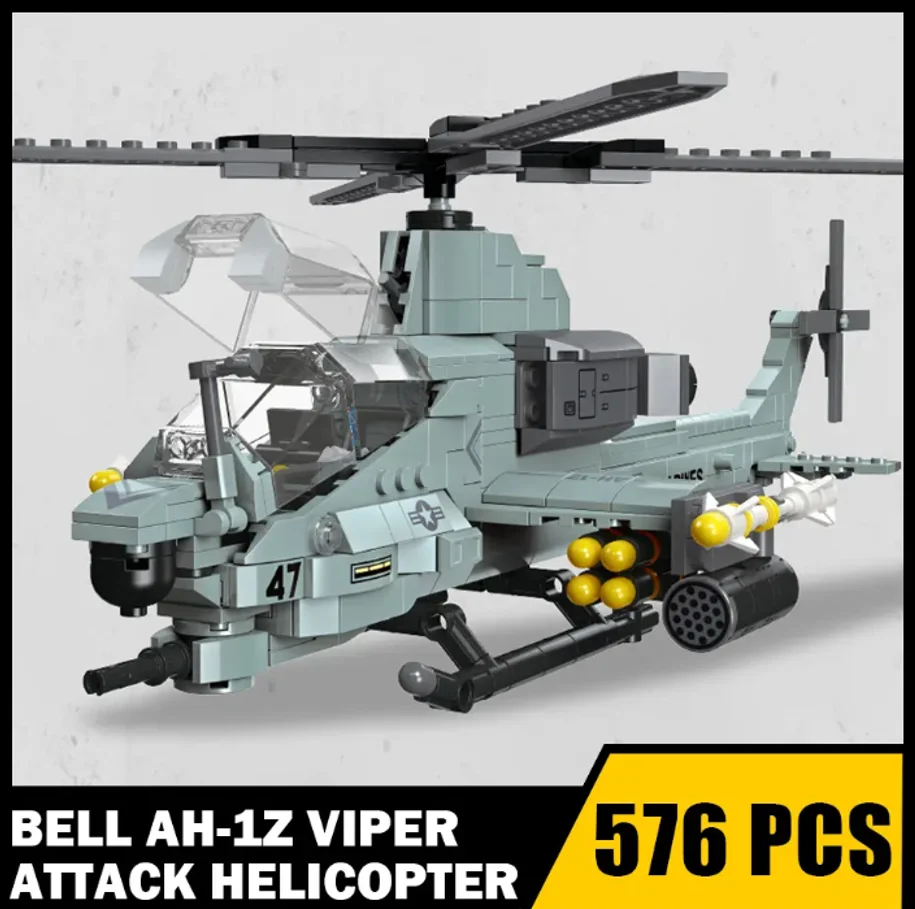 Military Bell AH-1Z Viper Attacked Helicopters MOC Building Blocks Air Force Gunships Aircraft War Bricks Toys Kids Gifts
Military Bell AH-1Z Viper Attacked Helicopters MOC Building Blocks Air Force Gunships Aircraft War Bricks Toys Kids Gifts