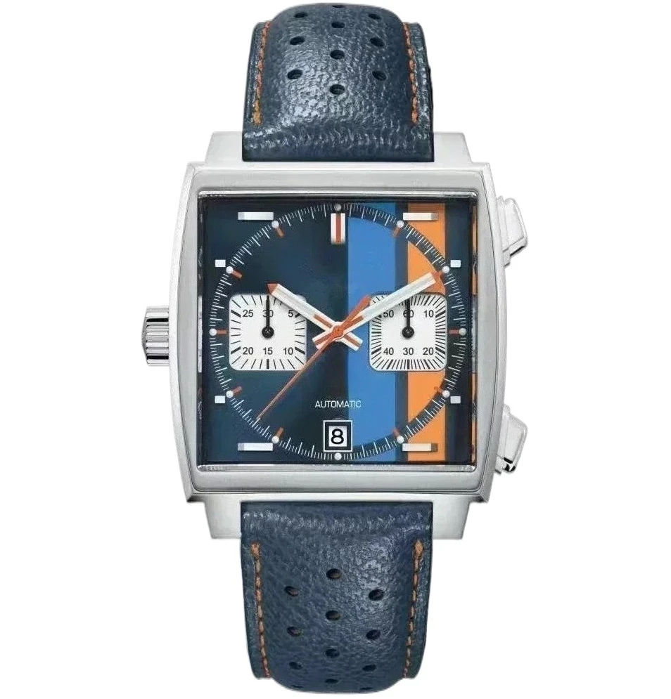 904L Stainless Steel case, for Men Quartz Chronograph Watch, VK63 Movement, Sapphire Glass, White Black Blue Leather
904L Stainless Steel case, for Men Quartz Chronograph Watch, VK63 Movement, Sapphire Glass, White Black Blue Leather