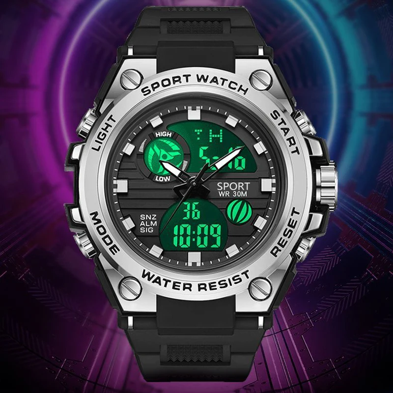 Мужские многофункциональные часы для занятий спортом на открытом воздухе, для учащихся младших классов средней школы, молодежные модные электронные часы
Мужские многофункциональные часы для занятий спортом на открытом воздухе, для учащихся младших классов средней школы, молодежные модные электронные часы