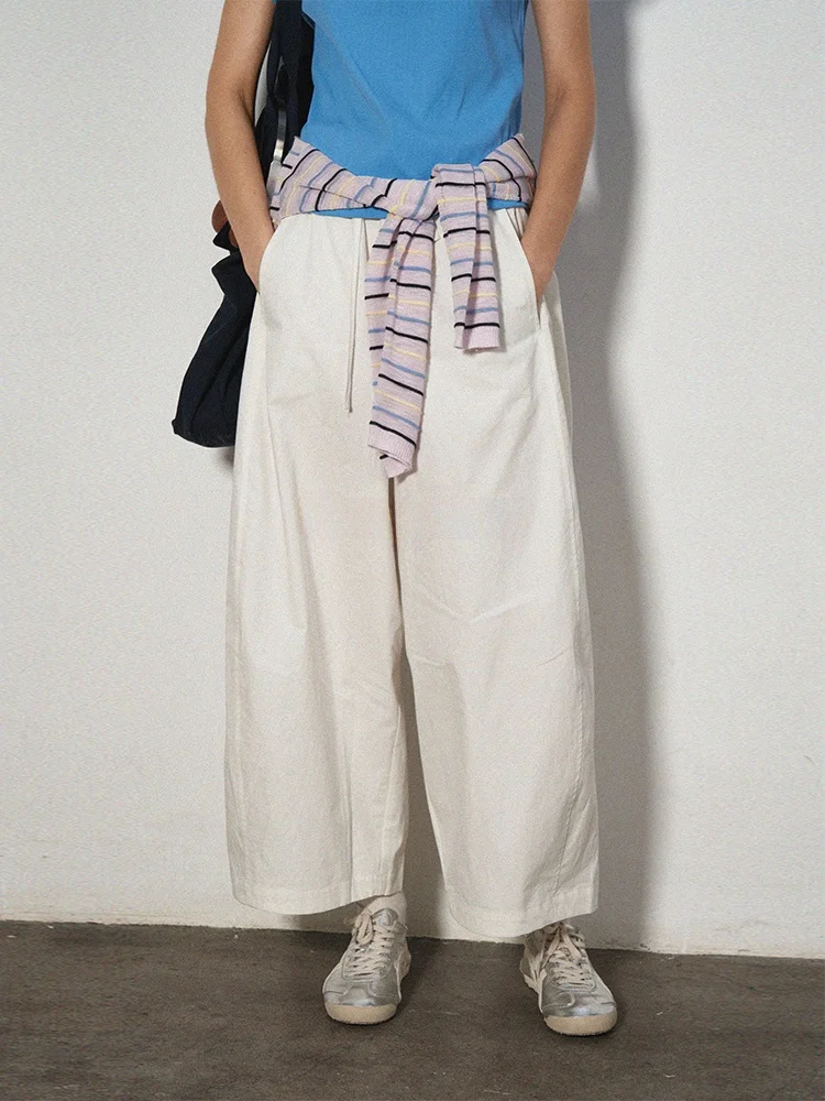 Eylilac Summer Arc Drawstring Elastic Waist Wide Leg Pants Women's New Pure Cotton Casual Versatile Long Trousers
Eylilac Summer Arc Drawstring Elastic Waist Wide Leg Pants Women's New Pure Cotton Casual Versatile Long Trousers