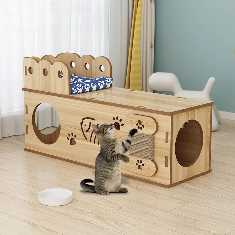 Cat Litter All Seasons Can Sit Cat Tunnel Cat Scratching Board Cat Toy Solid Wood Cat House Small Dog Pet Litter
Cat Litter All Seasons Can Sit Cat Tunnel Cat Scratching Board Cat Toy Solid Wood Cat House Small Dog Pet Litter