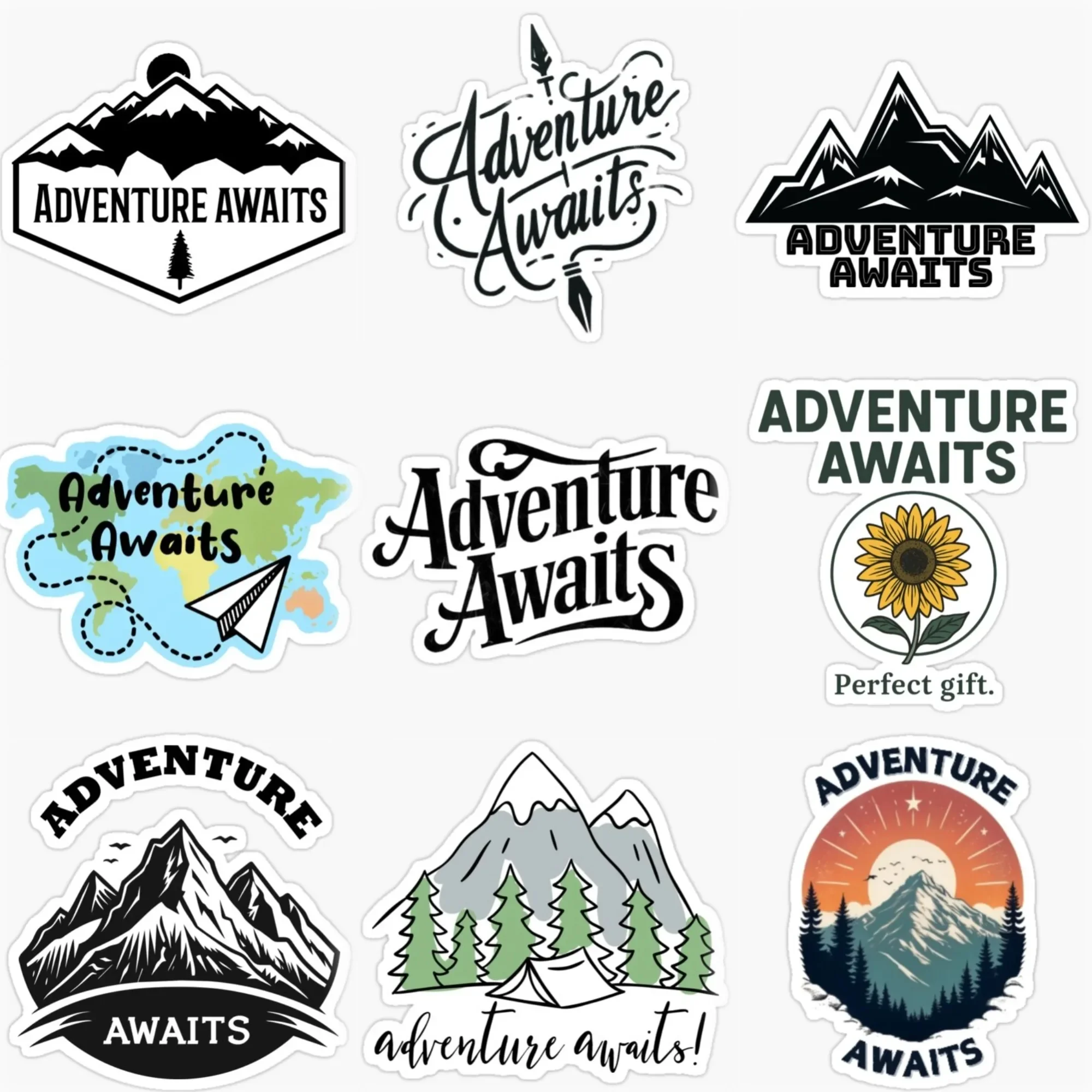 Adventure Awaits Travel Camping PVC Car Stickers for Van Bicycle Motorcycle Off-road Helmet Bumper Fridge Wall Decal Accessories
Adventure Awaits Travel Camping PVC Car Stickers for Van Bicycle Motorcycle Off-road Helmet Bumper Fridge Wall Decal Accessories
