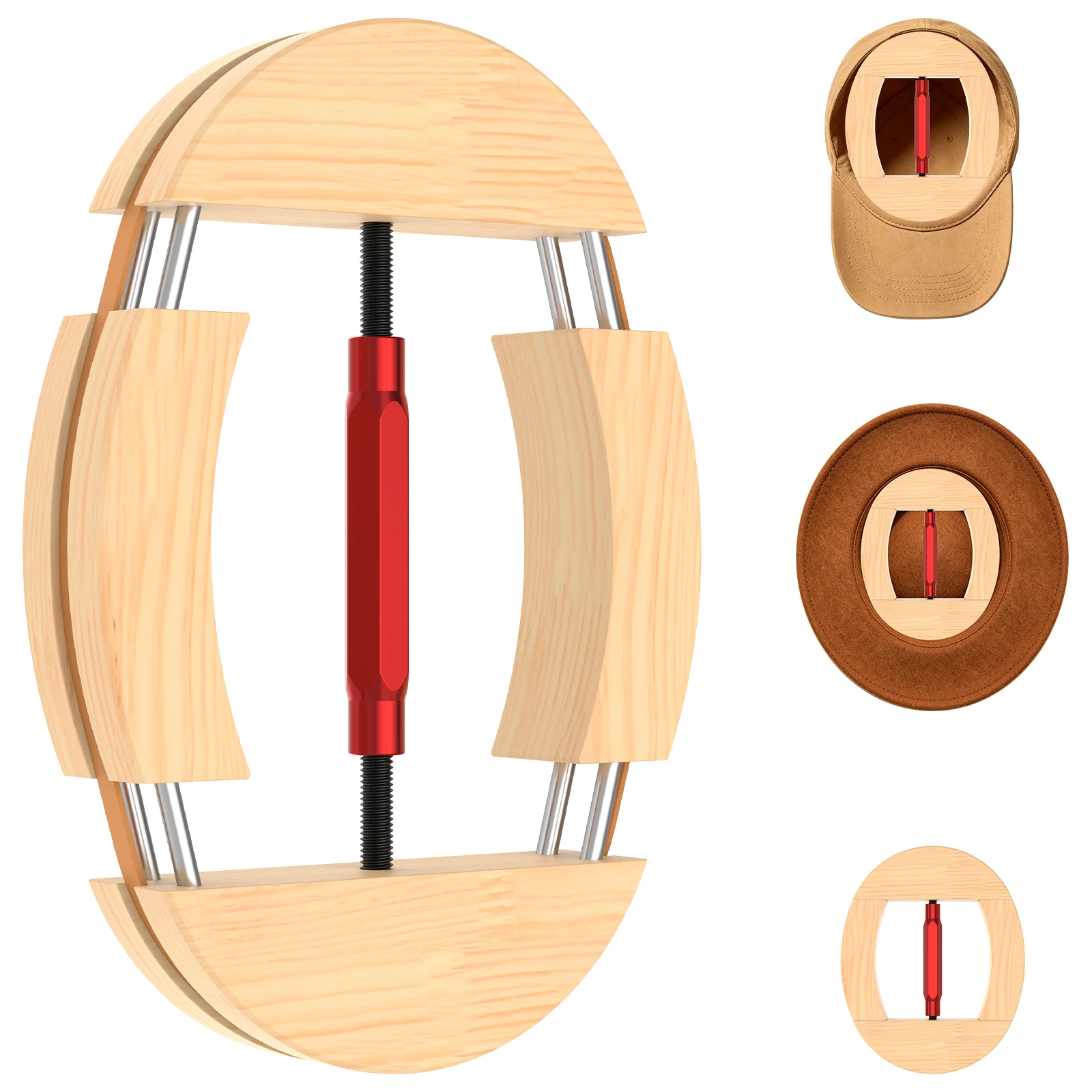 Adjustable 4-Way Wooden Hat Stretcher Cap Shape Maintainer with Metal Adjustable Buckle for Storage Cowboy Baseball Holders
Adjustable 4-Way Wooden Hat Stretcher Cap Shape Maintainer with Metal Adjustable Buckle for Storage Cowboy Baseball Holders