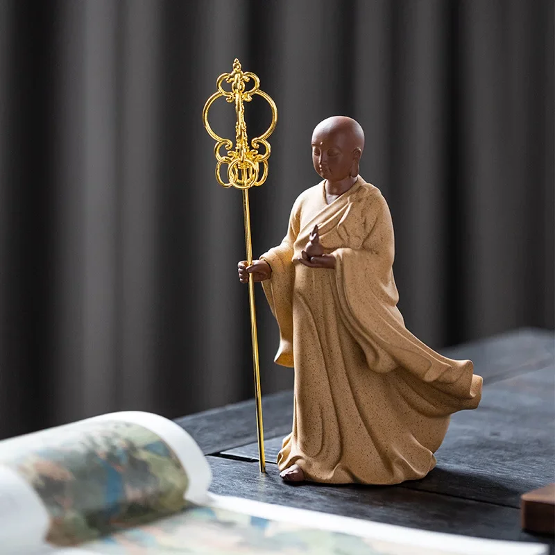 Статуя Ksitigarbha, буддийские скульптуры, керамические фигурки монахов, Будды, комната для медитации, чайный храм, украшения в стиле дзен
Статуя Ksitigarbha, буддийские скульптуры, керамические фигурки монахов, Будды, комната для медитации, чайный храм, украшения в стиле дзен