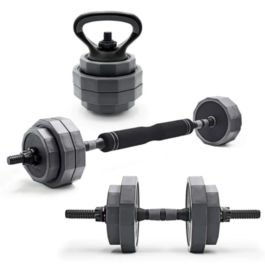 Multi-Use Adjustable Weight Set - Versatile Dumbbell, Barbell & Kettlebell for Full-Body Workouts | 66 lb Set
Multi-Use Adjustable Weight Set - Versatile Dumbbell, Barbell & Kettlebell for Full-Body Workouts | 66 lb Set