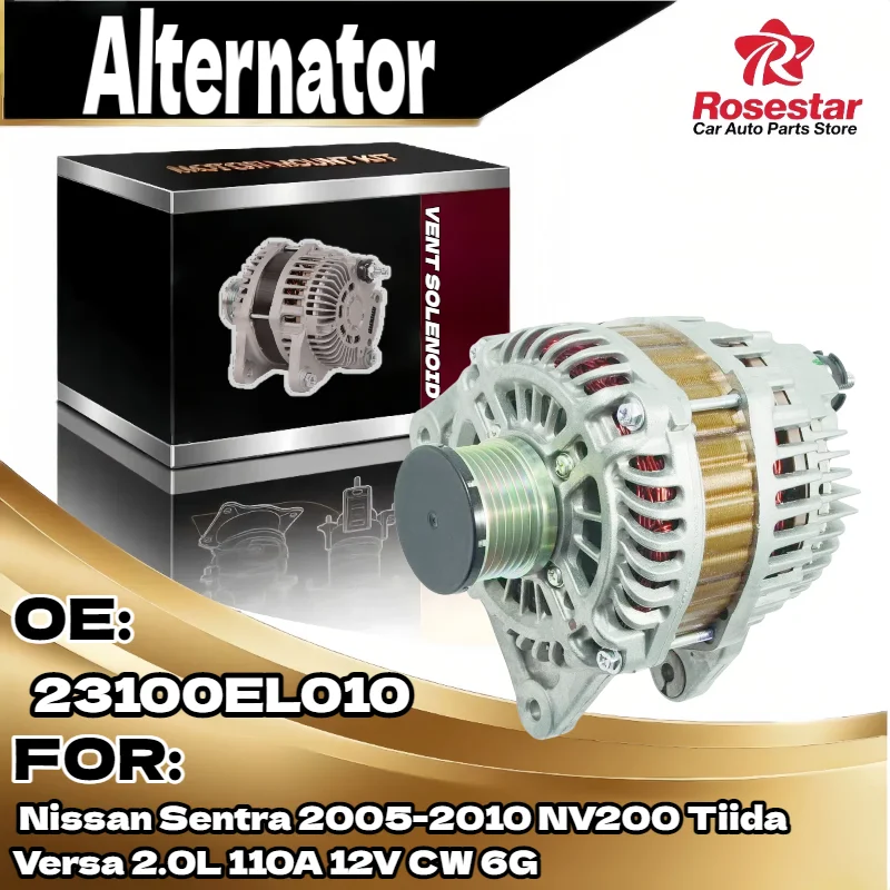 Автоматический генератор переменного тока для Nissan Sentra NV200 Tiida Versa 2005 2010 2.0L 110A 12V CW 6G 23100EL010
Автоматический генератор переменного тока для Nissan Sentra NV200 Tiida Versa 2005 2010 2.0L 110A 12V CW 6G 23100EL010