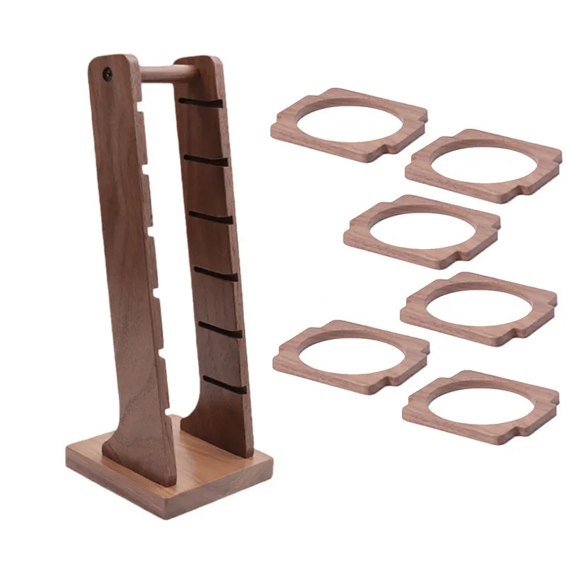 51/53/58mm Coffee Filter Basket Rack Walnut Wood Espresso Portafilter Basket Holder Barista Corner Storage Rack Accessories
51/53/58mm Coffee Filter Basket Rack Walnut Wood Espresso Portafilter Basket Holder Barista Corner Storage Rack Accessories