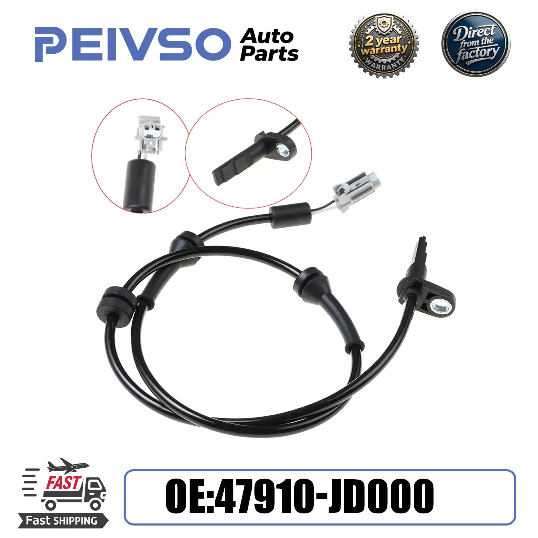47910-JD000 New High Quality ABS Wheel Speed Sensor Front Left Right Fits For Nissan Qashqai 2007-2013
47910-JD000 New High Quality ABS Wheel Speed Sensor Front Left Right Fits For Nissan Qashqai 2007-2013