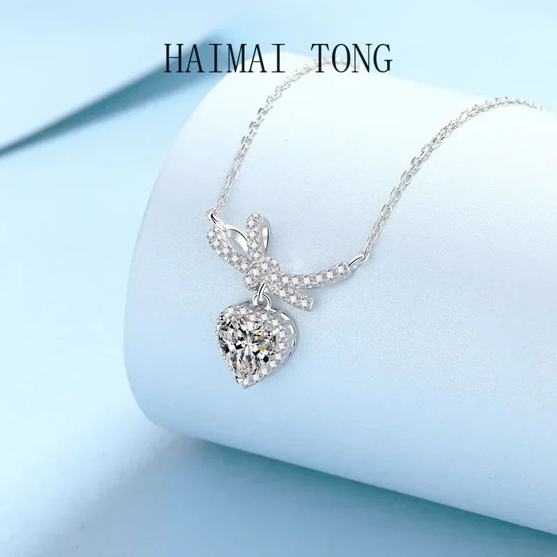 Luxury Women's Platinum Pt950 Senior Designer Heart Necklace 1ct Moissanite Dcolor Diamond Female Pendant Fine Jewelry Girl Gift
Luxury Women's Platinum Pt950 Senior Designer Heart Necklace 1ct Moissanite Dcolor Diamond Female Pendant Fine Jewelry Girl Gift