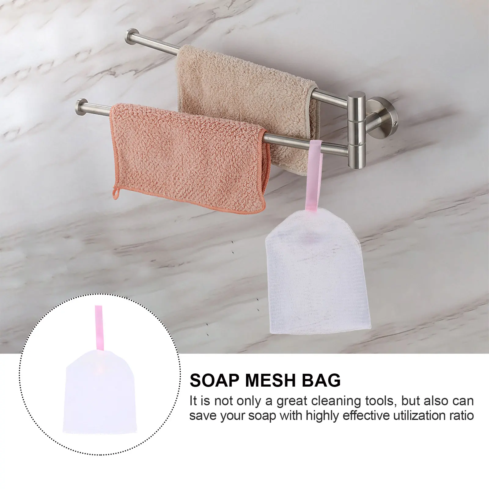 3pcs Foaming Net Soap Saver H made Soap Facial Cleanser Comfortable Texture Easy Hanging Quick Drying Bathroom
3pcs Foaming Net Soap Saver H made Soap Facial Cleanser Comfortable Texture Easy Hanging Quick Drying Bathroom