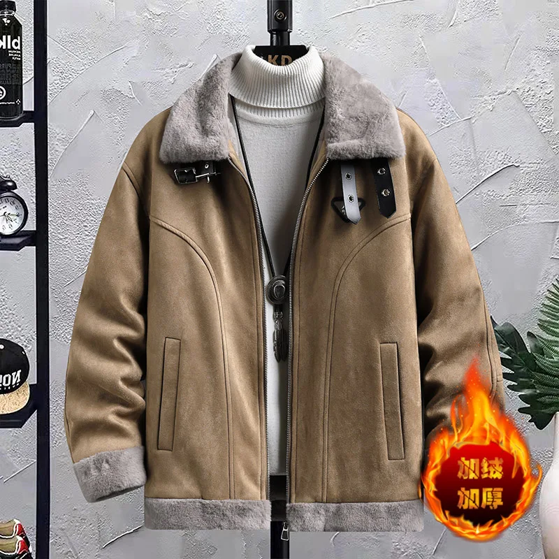 2024 Winter Motorcycle Jackets Men's Khaki Fur Integrated Trend Casual Streetwear Coats Thick Warm Social Overcoat Men Clothing
2024 Winter Motorcycle Jackets Men's Khaki Fur Integrated Trend Casual Streetwear Coats Thick Warm Social Overcoat Men Clothing