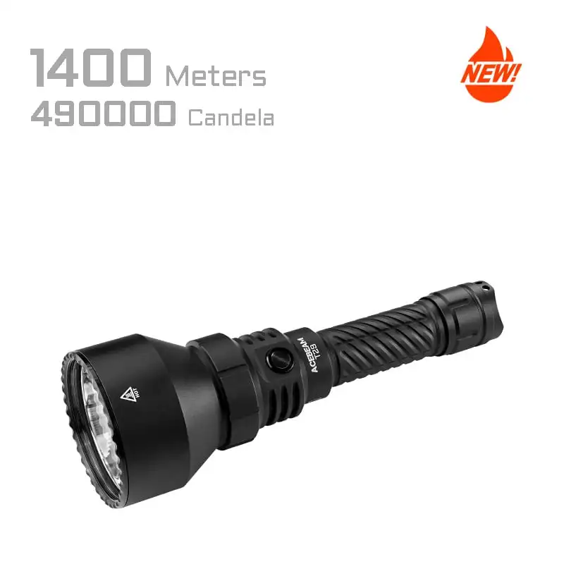 Acebeam T29 SFT-42R 6500K LED 1400 meters Long Range Flashlight 21700 battery USB C Charging Dual Switch Torch Lamp
Acebeam T29 SFT-42R 6500K LED 1400 meters Long Range Flashlight 21700 battery USB C Charging Dual Switch Torch Lamp