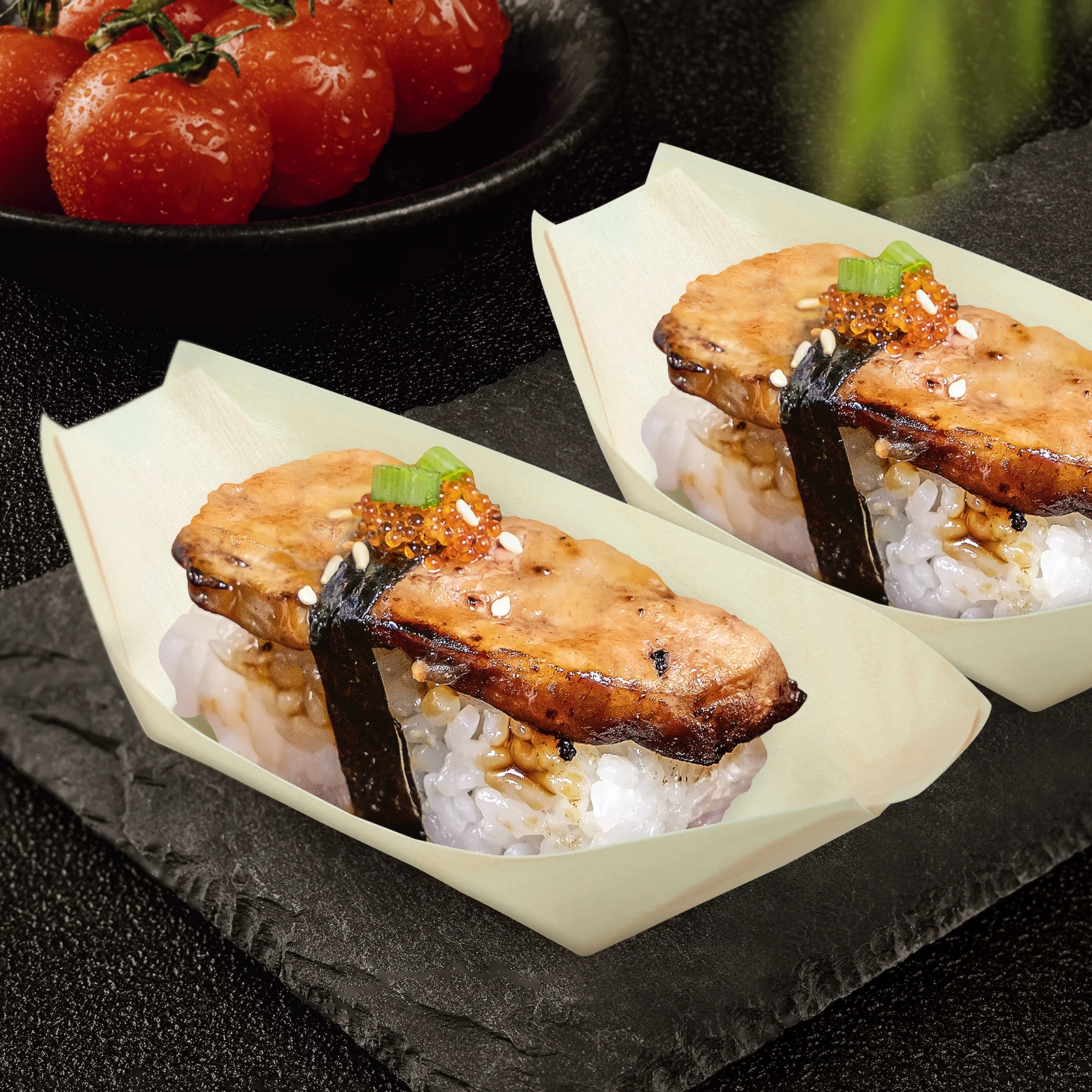 100 pcs Sushi Boat Wood Tray Premium Texture Food Containers Disposable One time Use Bamboo Plates Bowls
100 pcs Sushi Boat Wood Tray Premium Texture Food Containers Disposable One time Use Bamboo Plates Bowls