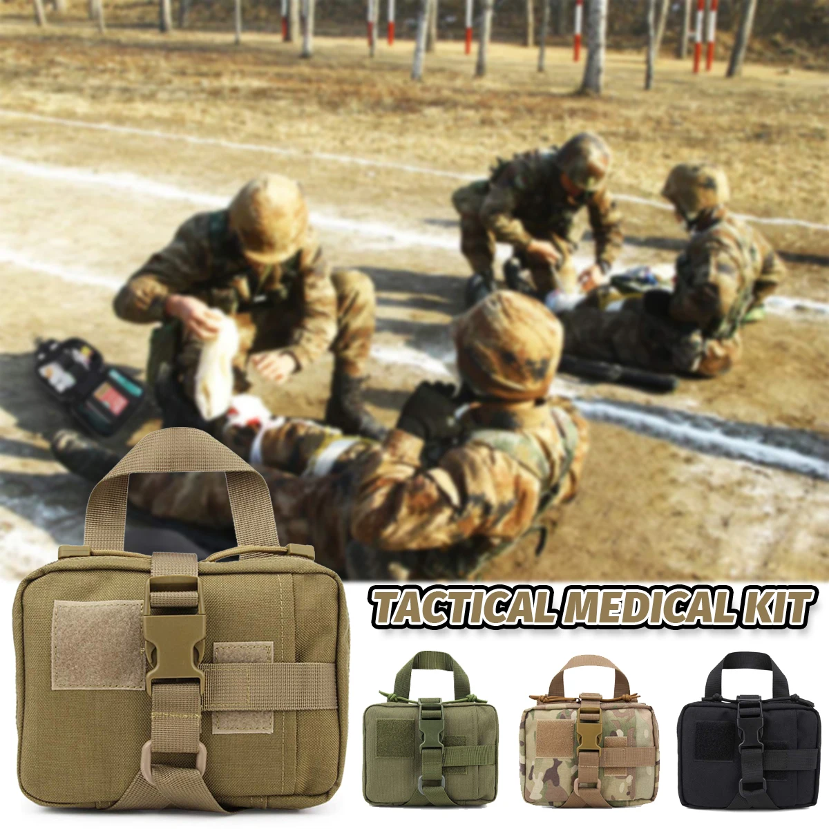 Tactical MOLLE Rip Away EMT Medical Pouch 1000D Nylon IFAK Medical Kit Bag for Camping Outdoor Hunting Military First Aid Bag
Tactical MOLLE Rip Away EMT Medical Pouch 1000D Nylon IFAK Medical Kit Bag for Camping Outdoor Hunting Military First Aid Bag