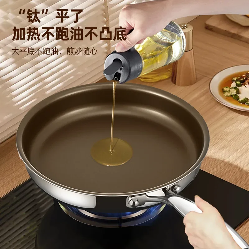 Titanium 316 Stainless Steel Pan Household Non-stick Pancake Induction Cooker Special Steak Omelette Pan
Titanium 316 Stainless Steel Pan Household Non-stick Pancake Induction Cooker Special Steak Omelette Pan