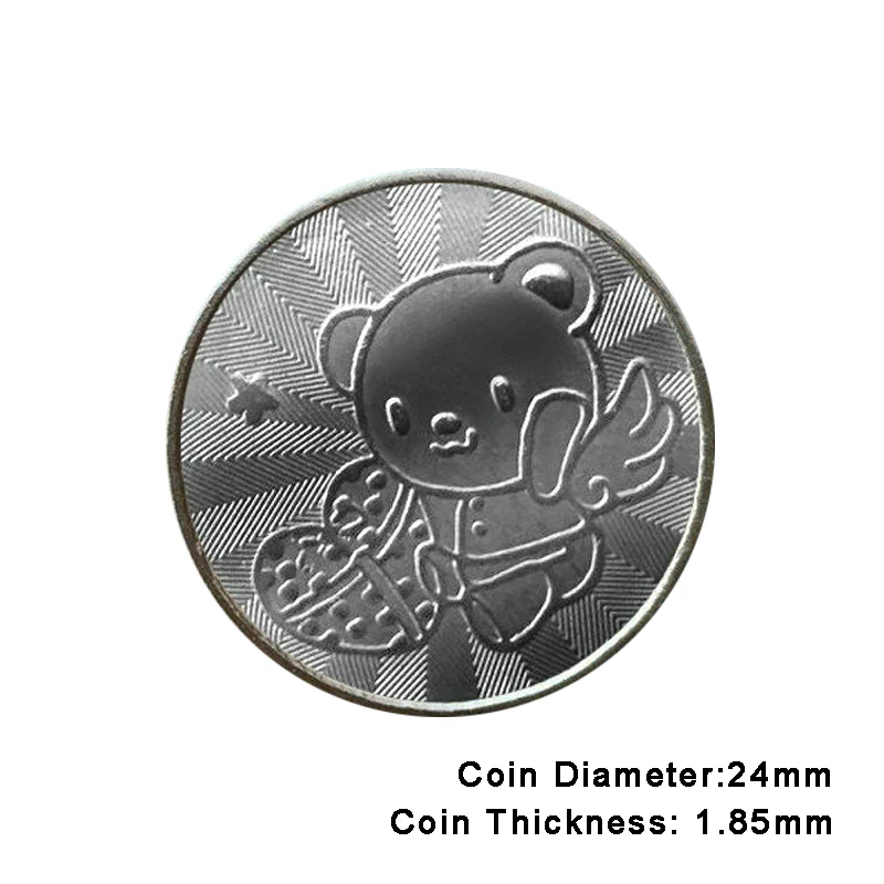 100pcs Arcade Game Coin Token Stainless Steel Coins Tokens Bear for Arcade MAME JAMMA Amusement Cabinet Vending Machines
100pcs Arcade Game Coin Token Stainless Steel Coins Tokens Bear for Arcade MAME JAMMA Amusement Cabinet Vending Machines