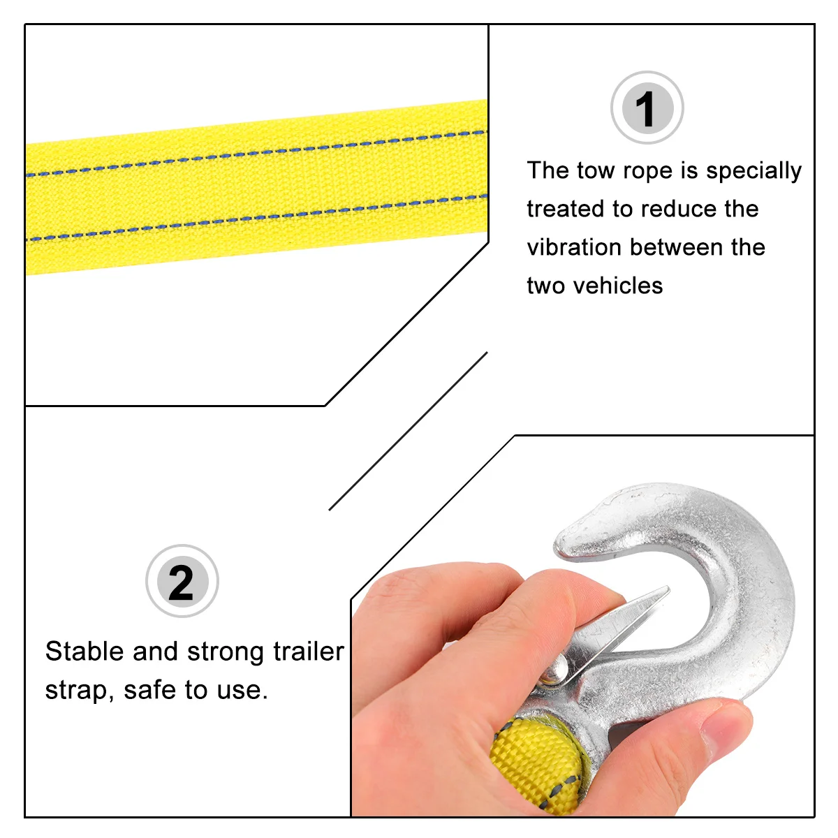 Car Trailer Rope Towing Strap Recovery Winch Tow Durable Nylon Reflective Strip Heavy Duty Vehicle Recovery Safe Sturdy
Car Trailer Rope Towing Strap Recovery Winch Tow Durable Nylon Reflective Strip Heavy Duty Vehicle Recovery Safe Sturdy