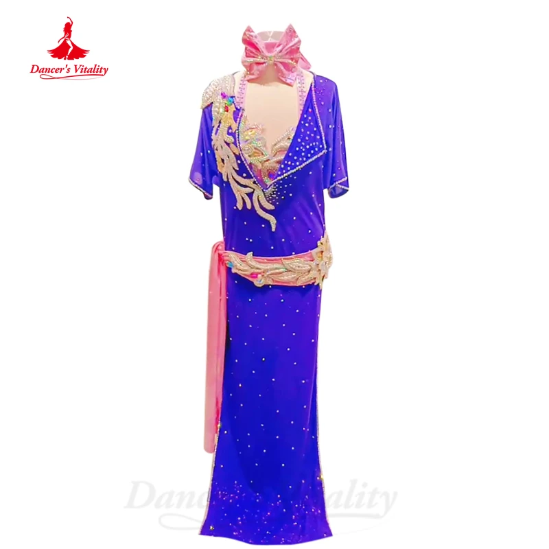 Belly Dance Performance Costume Suit Stones Bra+robe+belt+headdress 4pcs for Children Shaabi Shaidi Baladi Competition Robes
Belly Dance Performance Costume Suit Stones Bra+robe+belt+headdress 4pcs for Children Shaabi Shaidi Baladi Competition Robes