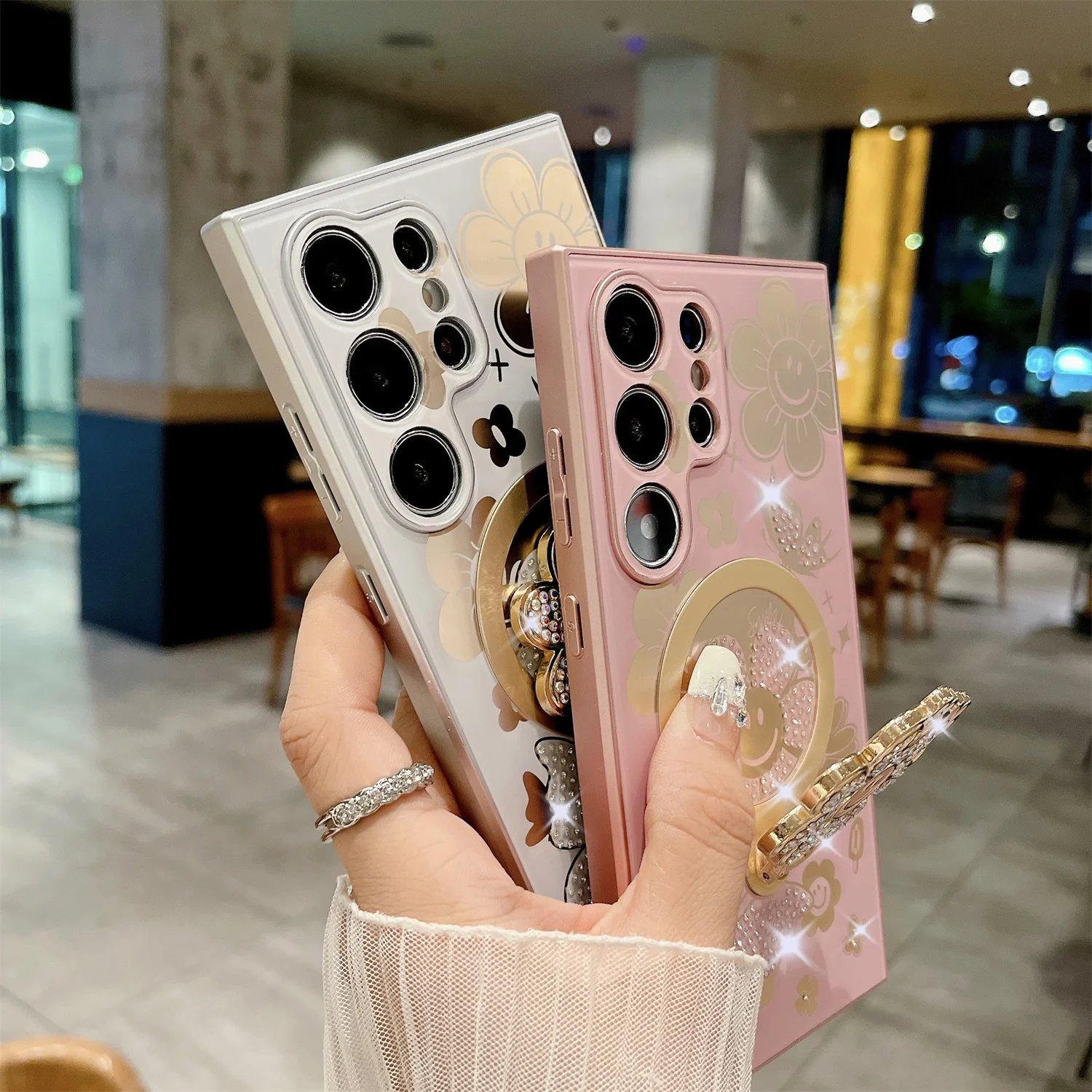 Luxury Butterfly Flower Ring Stand Grip Case for Galaxy S24 Ultra S22 S23 S24 Plus Magnetic Wireless Charging Case
Luxury Butterfly Flower Ring Stand Grip Case for Galaxy S24 Ultra S22 S23 S24 Plus Magnetic Wireless Charging Case