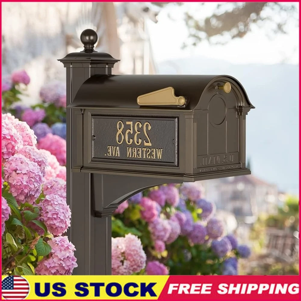 Balmoral Mailbox with Side Plaques Quick Ship Aluminum Post Mounting Package Enhanced Curb Appeal Heavy Duty HOA Approved
Balmoral Mailbox with Side Plaques Quick Ship Aluminum Post Mounting Package Enhanced Curb Appeal Heavy Duty HOA Approved