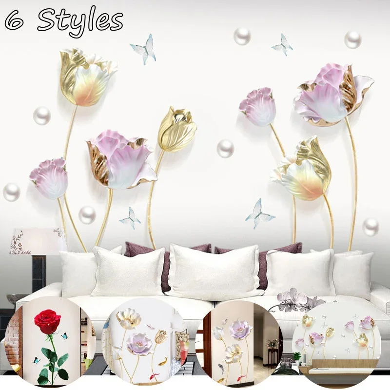 Tulip Wall Sticker 3D Butterfly Flower Stickers Removable Living Room Bedroom Bathroom Home Decor Decoration Posters
Tulip Wall Sticker 3D Butterfly Flower Stickers Removable Living Room Bedroom Bathroom Home Decor Decoration Posters