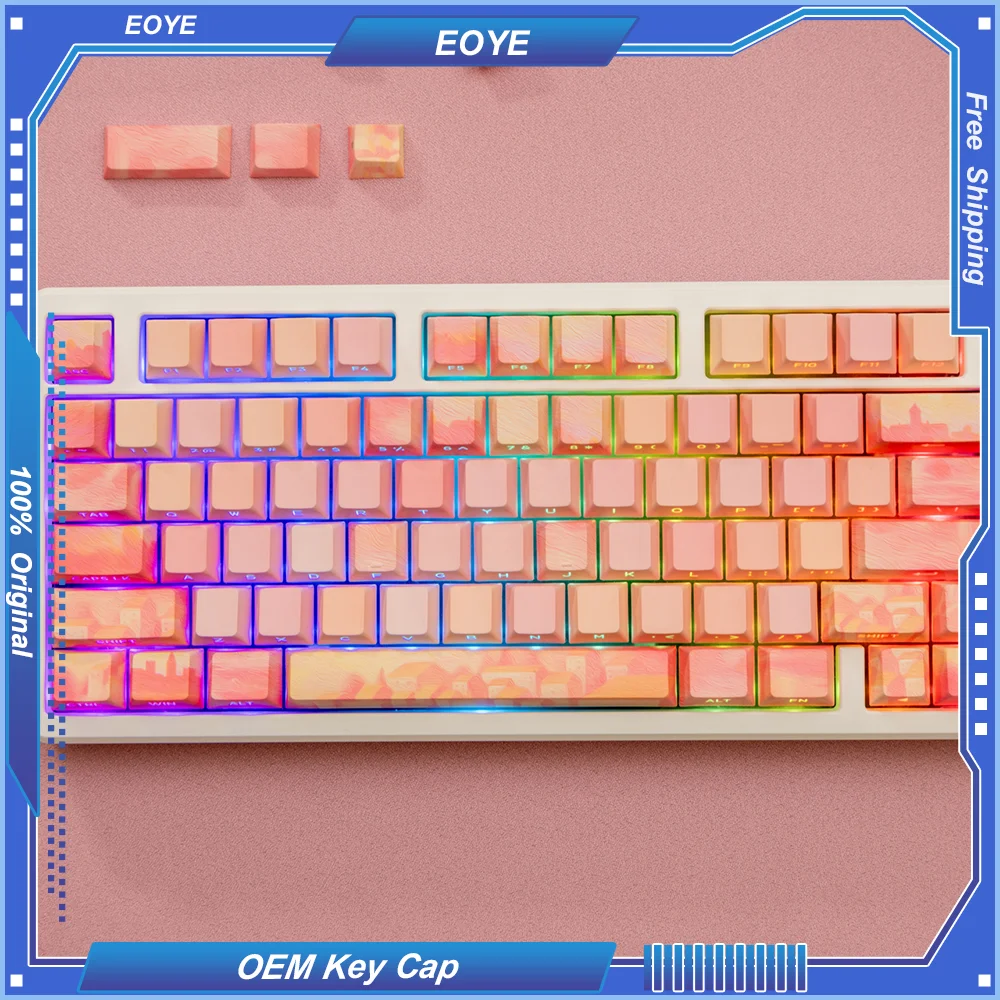 PIIFOX PBT OEM Profile Keycaps Thermal Sublimation 130 Keys Pink Thing Oil Painting Theme Transparent Translucent Side Engraving
PIIFOX PBT OEM Profile Keycaps Thermal Sublimation 130 Keys Pink Thing Oil Painting Theme Transparent Translucent Side Engraving
