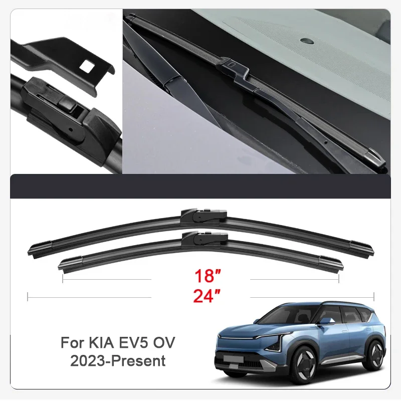 2PCS Car Bladeless Windshield Rubber Wiper For KIA EV5 OV 2023-2026 Exterior Cleaning Protect Accessories
2PCS Car Bladeless Windshield Rubber Wiper For KIA EV5 OV 2023-2026 Exterior Cleaning Protect Accessories