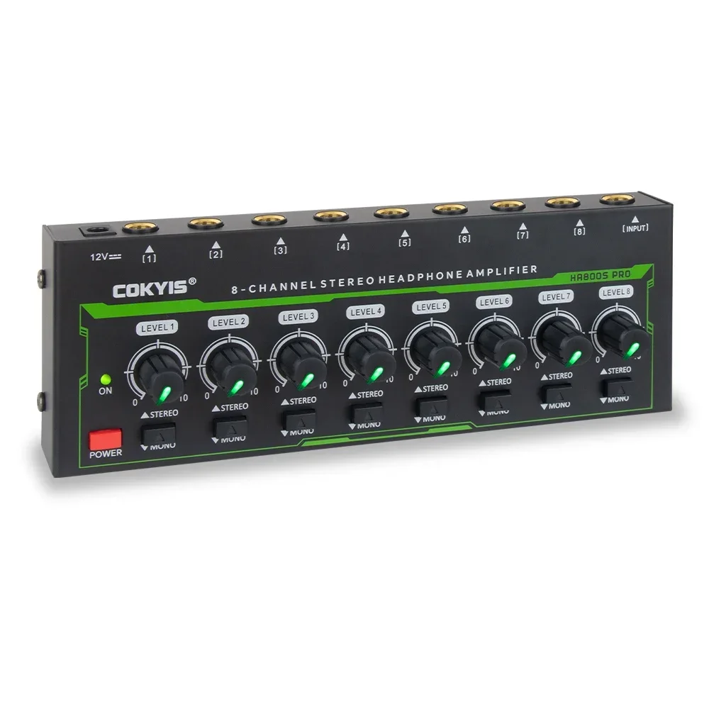 8 Channels Mini Stereo Headphone Amplifier FOR HA800S PRO Ultra-Compact Audio Amplifier With Power Adapter
8 Channels Mini Stereo Headphone Amplifier FOR HA800S PRO Ultra-Compact Audio Amplifier With Power Adapter