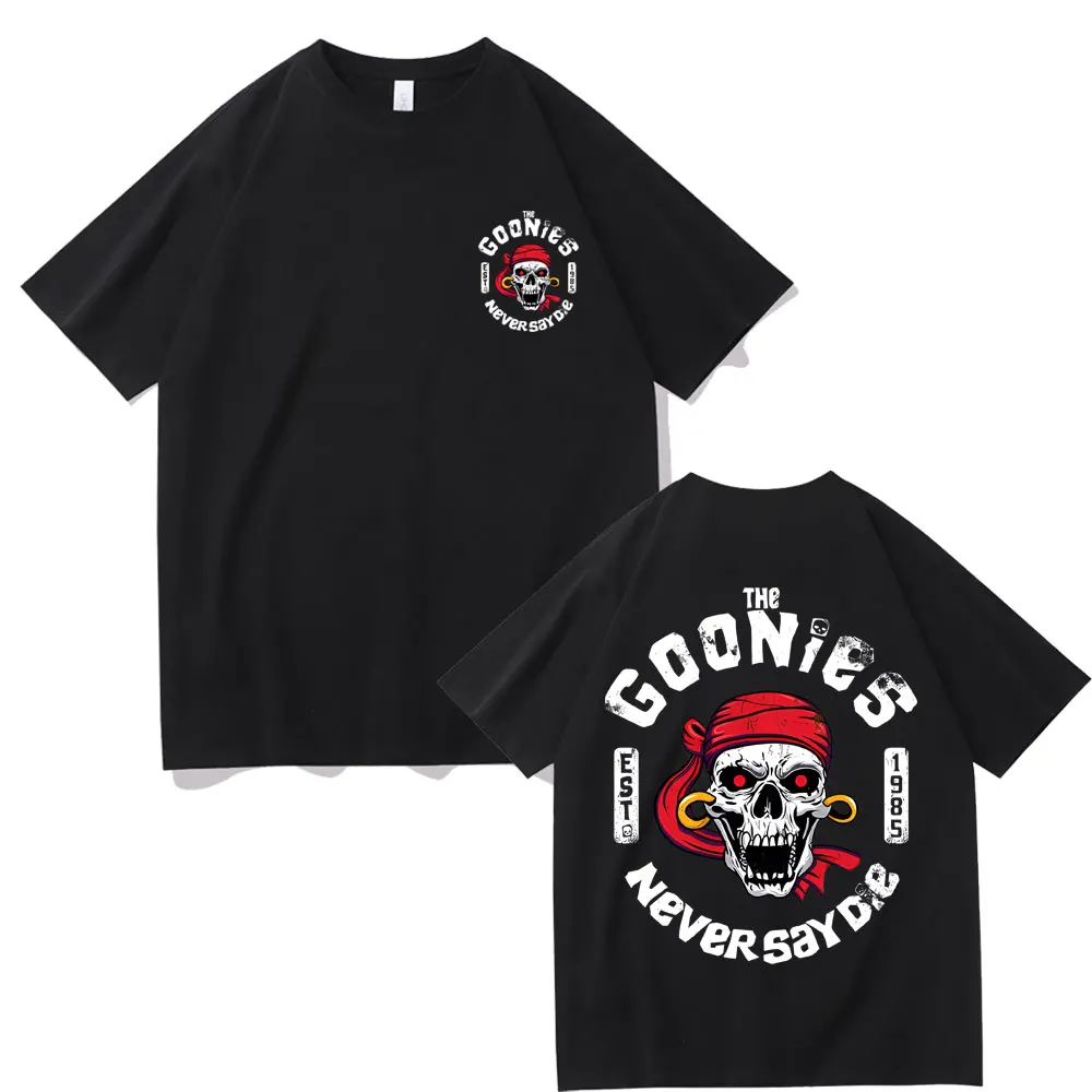 Funny Movie The Goonies Never Say Die Double Sided Graphic T-shirt Male Skeleton Streetwear Men Women Harajuku Oversized Tshirt
Funny Movie The Goonies Never Say Die Double Sided Graphic T-shirt Male Skeleton Streetwear Men Women Harajuku Oversized Tshirt