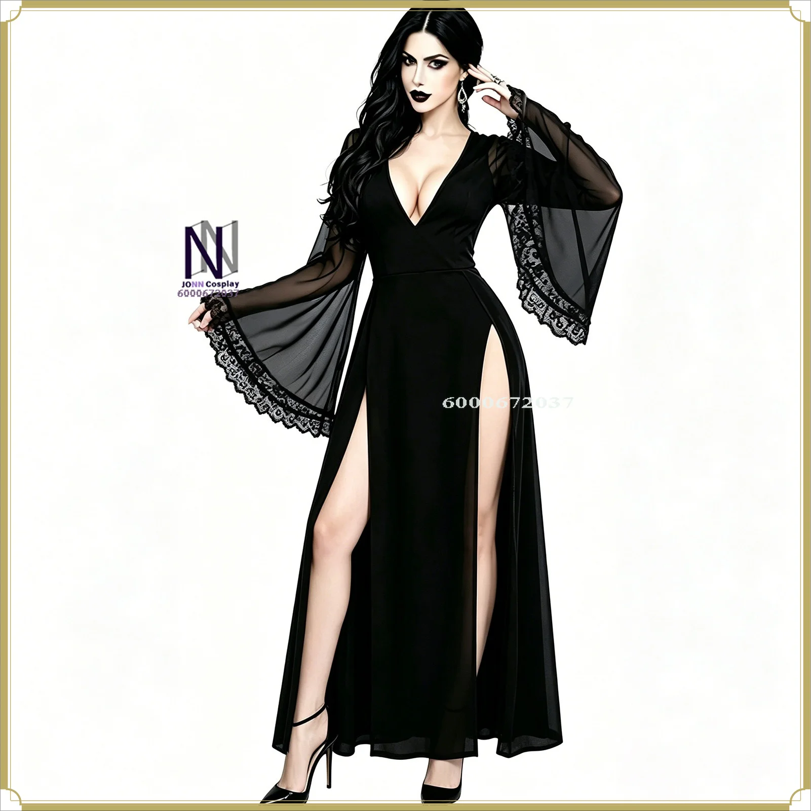 Gothic Vampire Bride Cosplay Costume - High Quality Deep V High Neck Split Dress Role Playing Anime Outfit Halloween Party Suit
Gothic Vampire Bride Cosplay Costume - High Quality Deep V High Neck Split Dress Role Playing Anime Outfit Halloween Party Suit