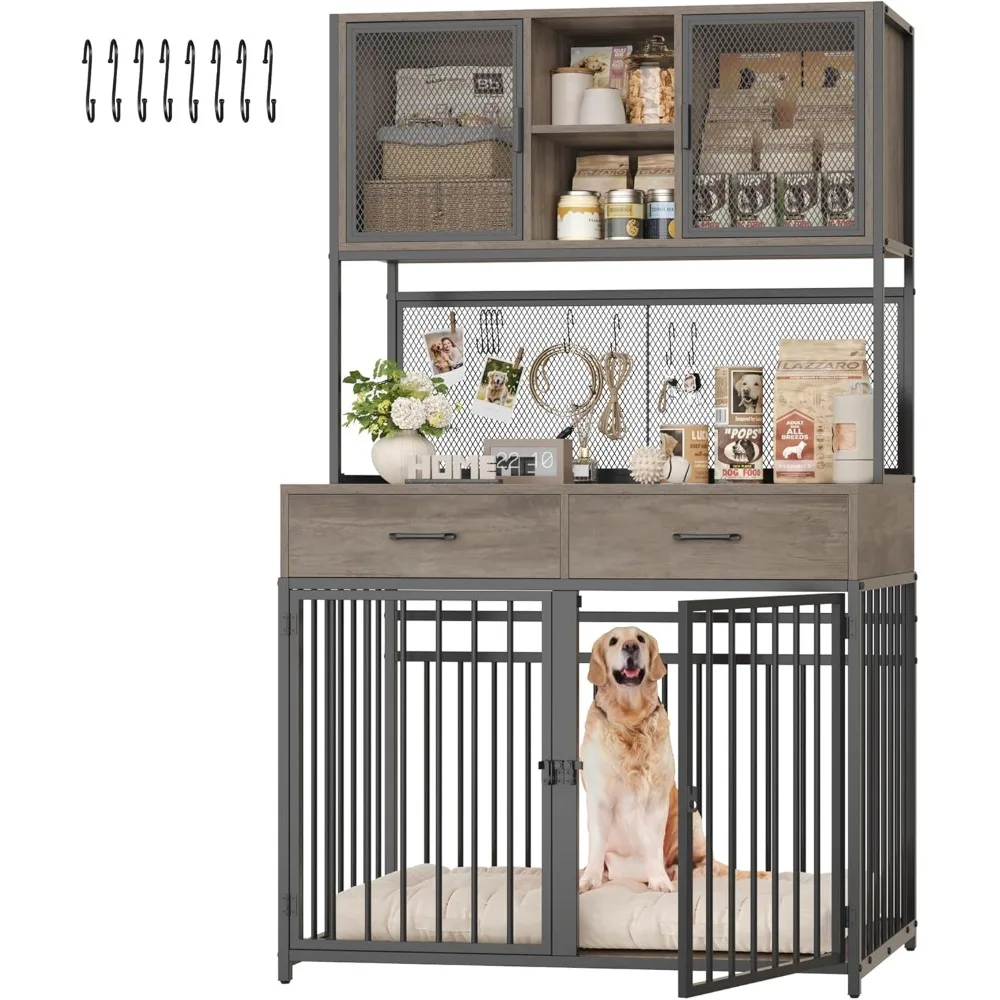 Masterpiece 71" Tall Crate Furniture, Indoor Kennel With Hutch, 42" W Cage For Large/Medium s, Wood C
Masterpiece 71" Tall Crate Furniture, Indoor Kennel With Hutch, 42" W Cage For Large/Medium s, Wood C
