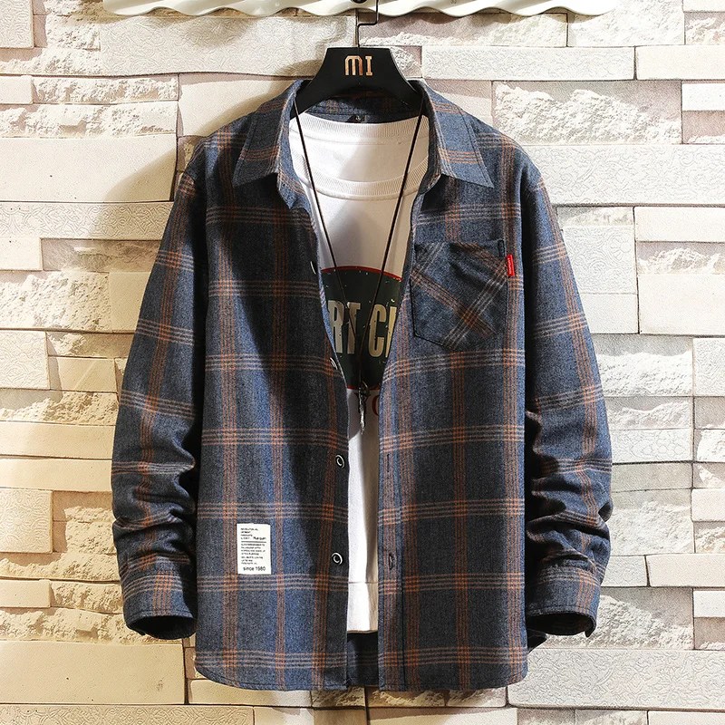 2025 Summer Men's Plaid Shirt Button Pocket Casual Fashion Elegant Long sleeve Shirt Turn Down Collar
2025 Summer Men's Plaid Shirt Button Pocket Casual Fashion Elegant Long sleeve Shirt Turn Down Collar