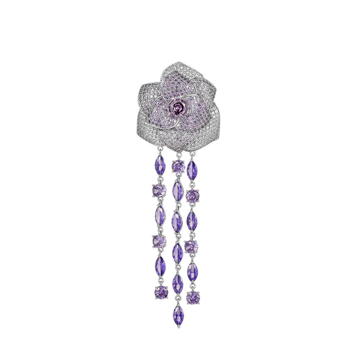 Retro Luxury Brass Camellia Flower Brooch with Tassel for Women Clothing Accessories
Retro Luxury Brass Camellia Flower Brooch with Tassel for Women Clothing Accessories