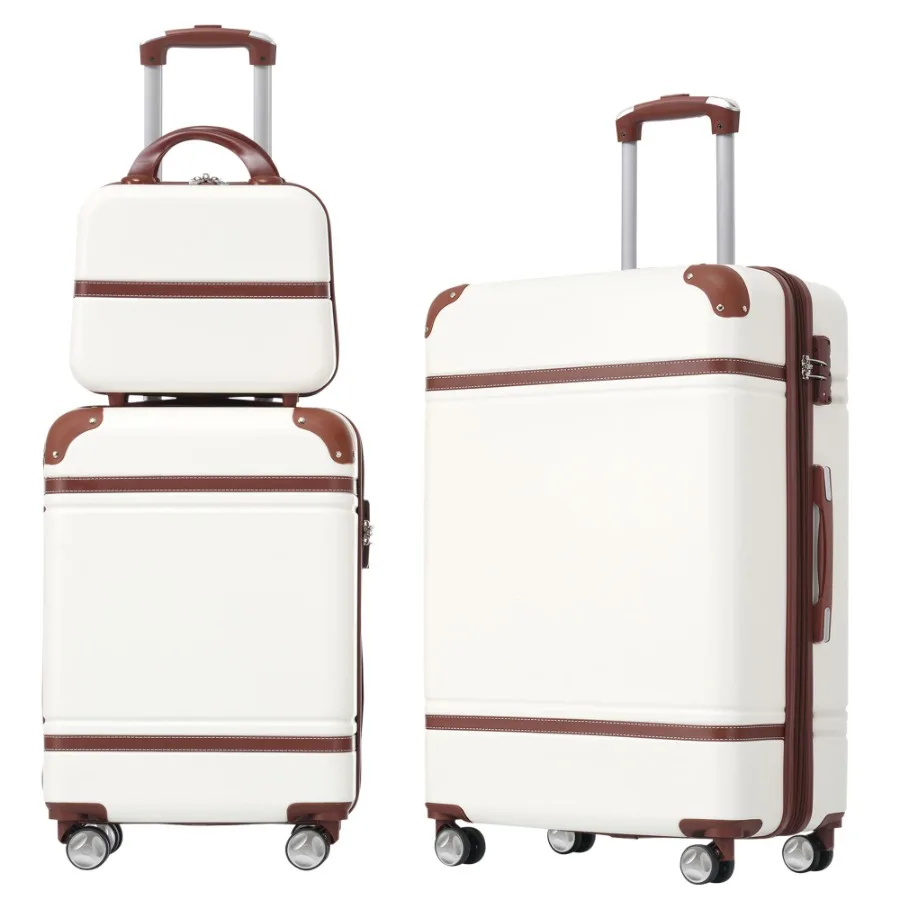 Hardshell Luggage Sets 3 Pieces 20+24 Luggages and Cosmetic Case Spinner Suitcase with TSA Lock Lightweight White
Hardshell Luggage Sets 3 Pieces 20+24 Luggages and Cosmetic Case Spinner Suitcase with TSA Lock Lightweight White