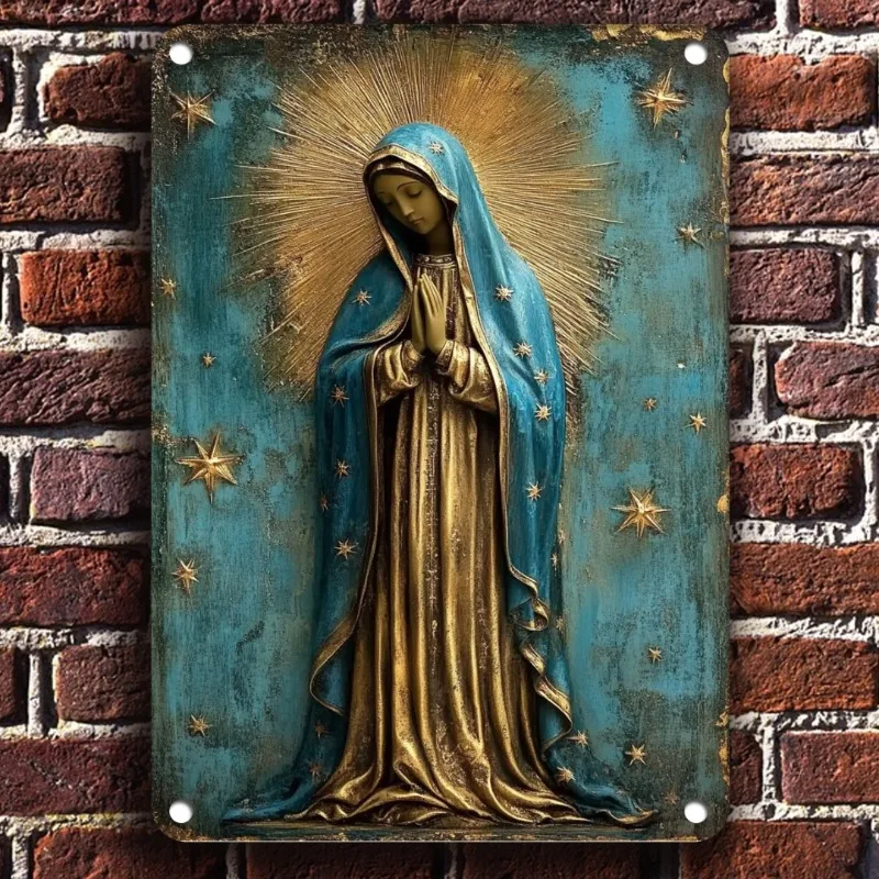 Vintage Our Lady of Guadalupe Metal Tin Sign, Aluminum Wall Hanging Decor - Multipurpose Retro Religious Art for Home, Office
Vintage Our Lady of Guadalupe Metal Tin Sign, Aluminum Wall Hanging Decor - Multipurpose Retro Religious Art for Home, Office