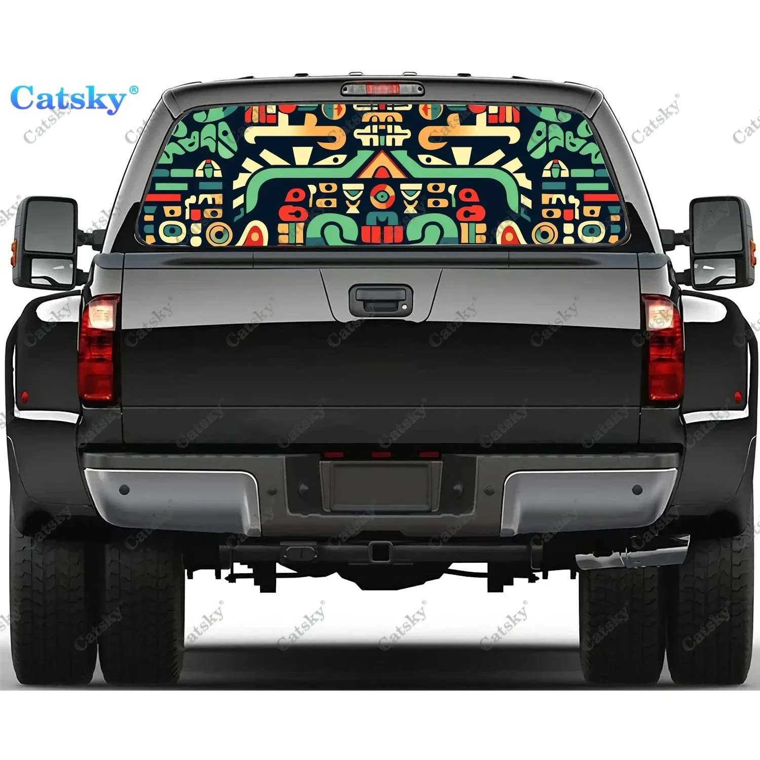 Colorful Geometric Aztec Rear Window Decal Fit Pickup,Truck,Car Universal See Through Perforated Back Window Vinyl Sticker
Colorful Geometric Aztec Rear Window Decal Fit Pickup,Truck,Car Universal See Through Perforated Back Window Vinyl Sticker